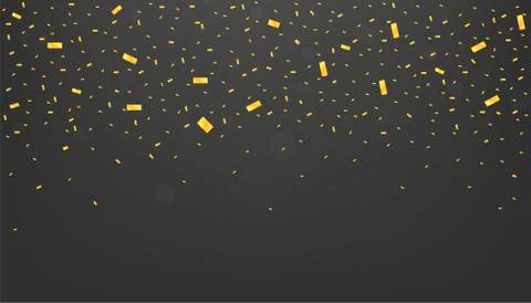 Golden confetti background Stock Illustration