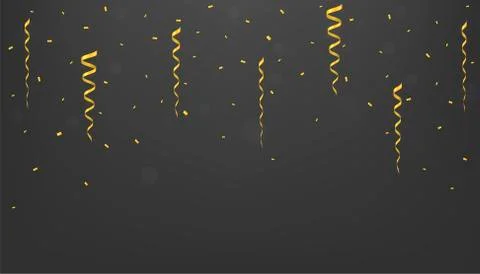 Golden confetti background Stock Illustration