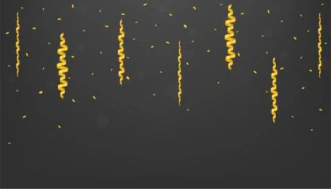 Golden confetti background Stock Illustration