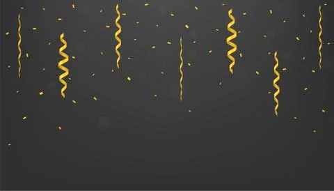 Golden confetti background Stock Illustration