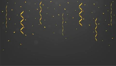 Golden confetti background Stock Illustration