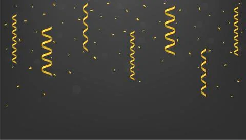 Golden confetti background Stock Illustration