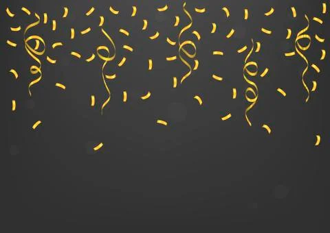 Golden confetti background Stock Illustration