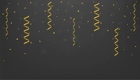 Golden confetti background Illustrazione stock