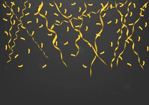 Golden confetti background Stock Illustration