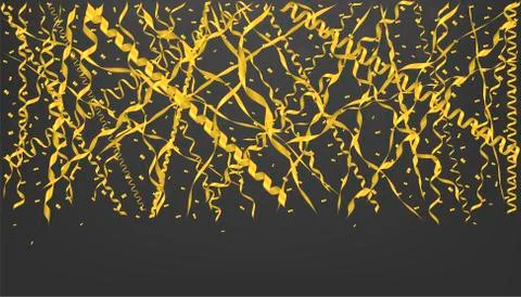 Golden confetti background Stock Illustration