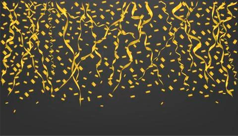 Golden confetti background Illustrazione stock