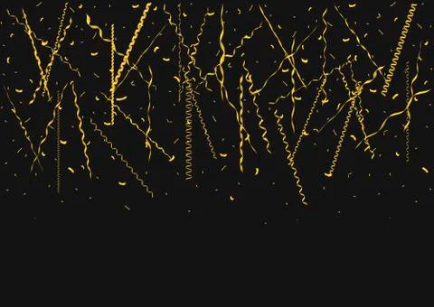 Golden confetti background Stock Illustration