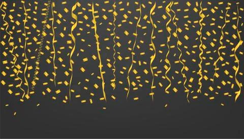 Golden confetti background Stock Illustration