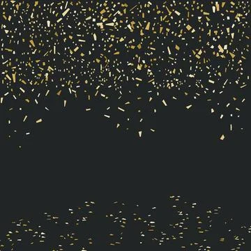 Golden confetti background Stock Illustration