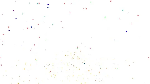 Golden confetti burst confetti explodes Falling colorful confetti on dark blue Stock Footage 312679573