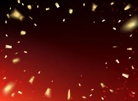 Golden confetti design Stock Illustration