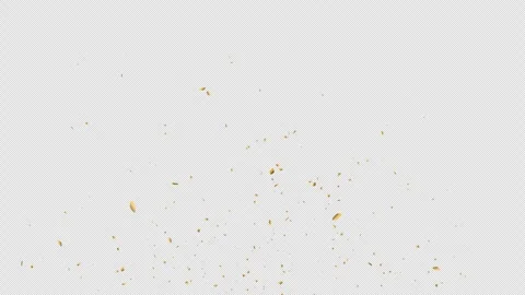 Golden confetti explodes from the center on transparent background. Stock Footage 311262029
