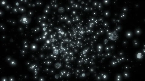 Golden Confetti Explosion Bokeh Effect Black Background Abstract 3d Animation Video stock 285068360