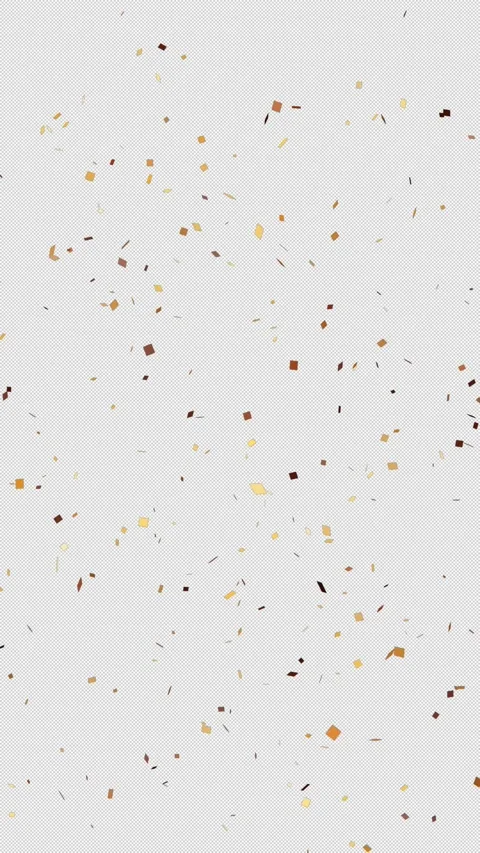 Golden confetti explosion on transparent background. Birthday celebration Stock Footage 311353135