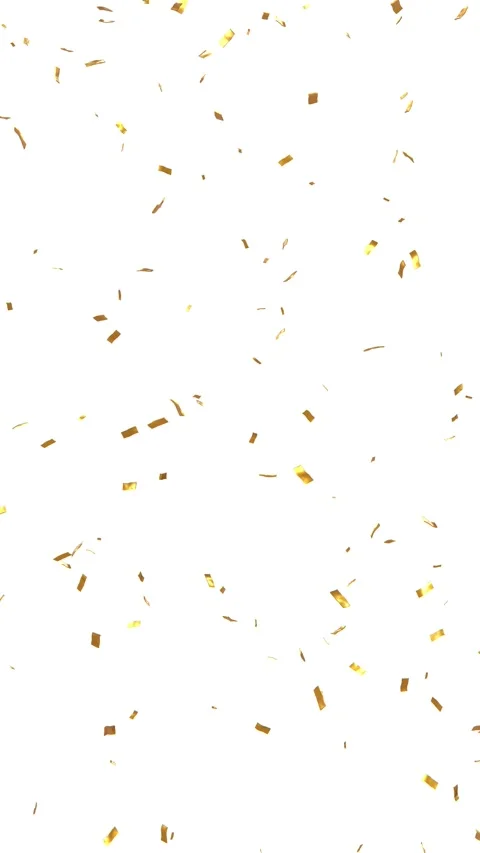 Golden confetti explosion, vertical format - 3D rendering Vidéo 285837780