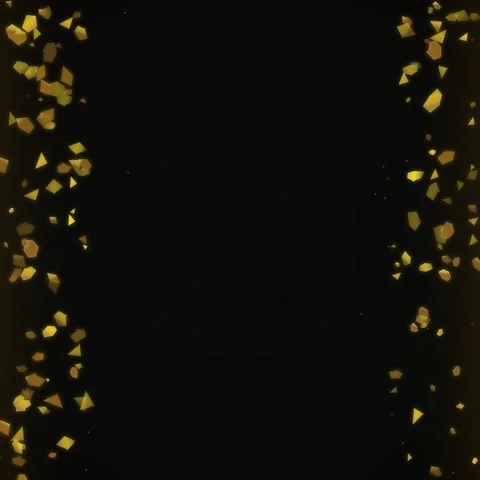 Golden Confetti Falling on Black Background - Celebration and Luxury Abstract Stock Footage 346283378