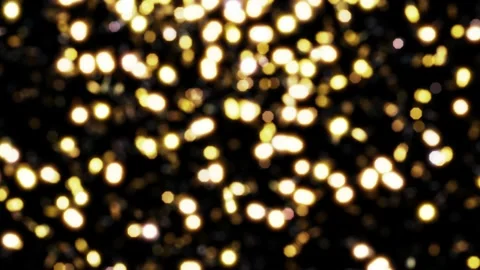 Golden confetti falling down defocused looping 3D animation Stock Footage 163669704