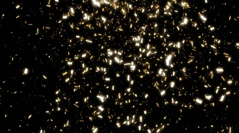 Golden confetti falling down Vídeos de archivo 60909460