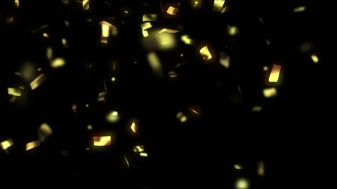 Golden confetti falling Stock Footage 115667596