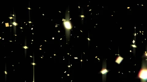 Golden confetti falling Video stock 150041833