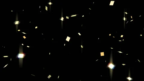 Golden confetti falling Video stock 150041873