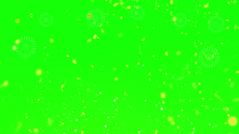 Golden confetti falling on green screen background for celebration and party Stock Footage 344625585