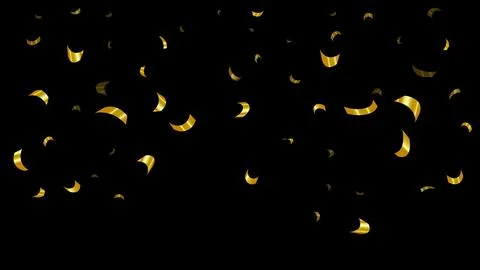 Golden confetti falling. Isolated elements sparkling effect. Suitable background イラスト素材