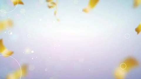 Golden Confetti Falling on Soft Bokeh Background, Celebration, Party Animation Stock Footage 308699168