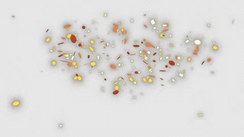Golden Confetti Falling on Transparent Background for Party and Celebration Stock-Footage 328581149