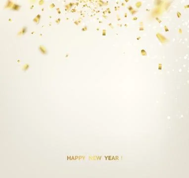 Golden confetti Stock Illustration