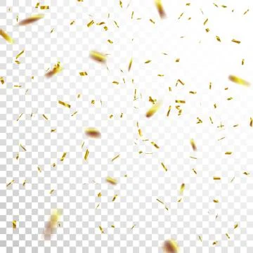 Golden Confetti. Stock Illustration