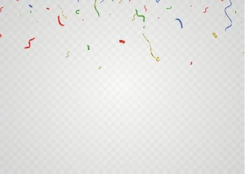 Golden confetti, isolated on cellular background. Festive vector illustration イラスト素材