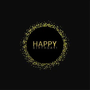 Golden confetti label Illustrazione stock