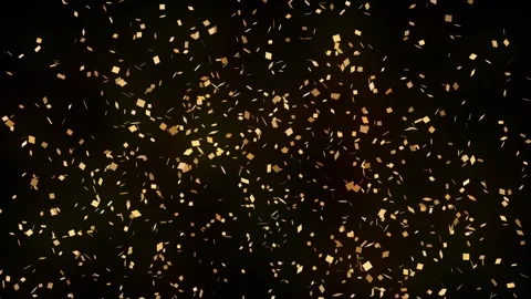 Golden confetti paper explosion party celebration animation Screen  4K. Video stock 280236325