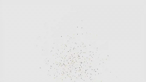 Golden confetti on transparent background 動画素材 168748990