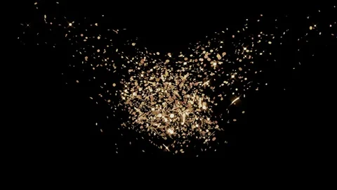 Golden Confetti v4 Stock Footage 103822033