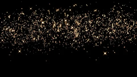 Golden Confetti v5 Stock Footage 103824243