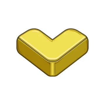Golden corner protector device safeguarding precious items Stock Illustration