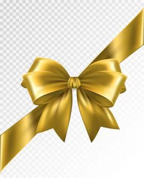 Golden corner ribbon with Bow - Vector design element イラスト素材