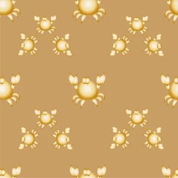 Golden crabs Stock Illustration