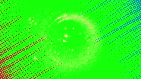 Golden crescent moon shape made of sparkling glitter particles on a green Stock Footage 343909309