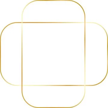 Golden cross Border Stock Illustration