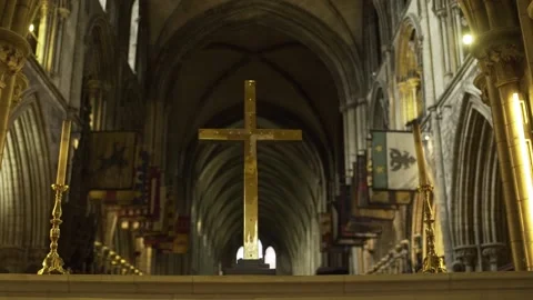 Golden cross Stock Footage 133458883