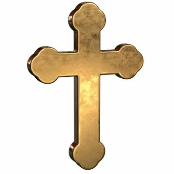Golden Cross Stock Illustration