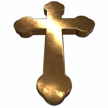 Golden Cross Stock Illustration