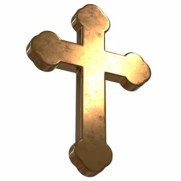 Golden Cross Stock Illustration
