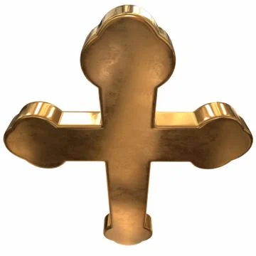 Golden Cross Stock Illustration