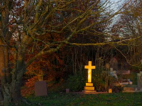 Golden cross Stock Photos
