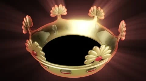 Golden crown 3D Stock Footage 10762376